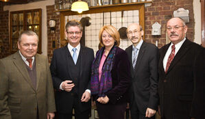 v.l.: Uli Schmidt, Norbert Römer, Christel Humme MdB, Rainer Bovermann und Werner Sauerwein.