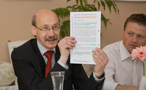 Rainer Bovermann und der Vorsitzende des SPD-Ortsvereins Mitte, Udo Woidneck