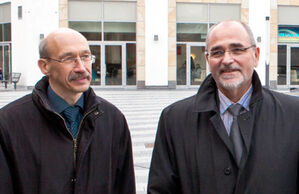 MdL Prof. Dr. Rainer Bovermann und Regierungspräsident Dr. Gerd Bollermann
